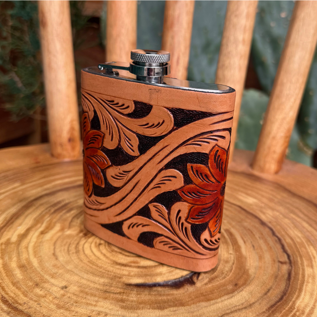 Outback King | Flask | Sunburst Bloom & Scroll