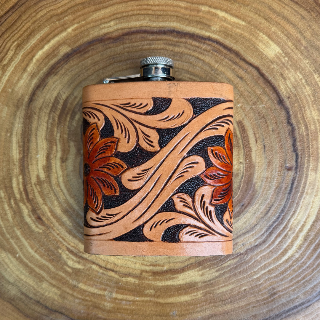Outback King | Flask | Sunburst Bloom & Scroll