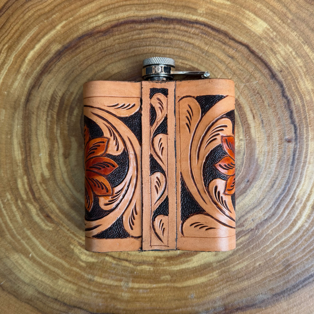 Outback King | Flask | Sunburst Bloom & Scroll