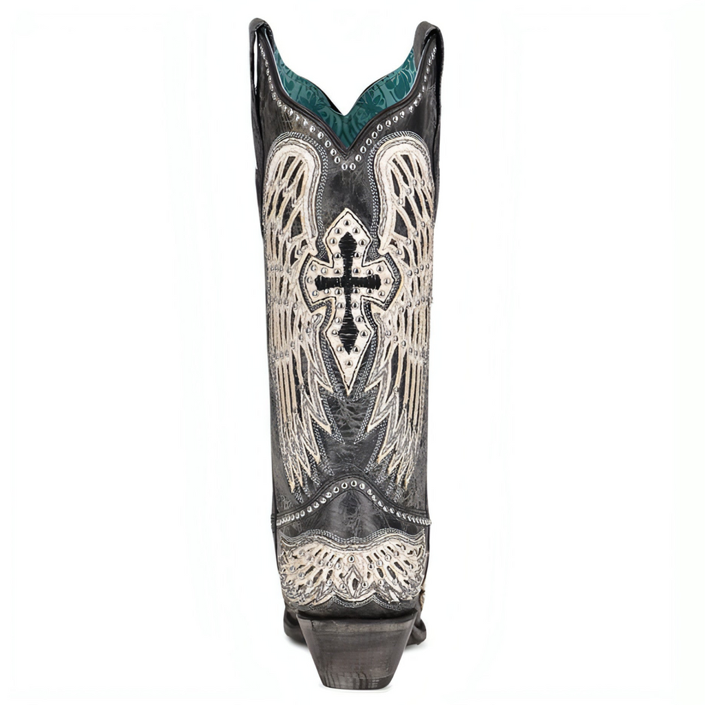 Corral | Black Cross & Wings Studs | Dark Gray - Outback Traders Australia