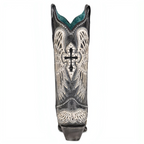 Corral | Black Cross & Wings Studs | Dark Gray - Outback Traders Australia