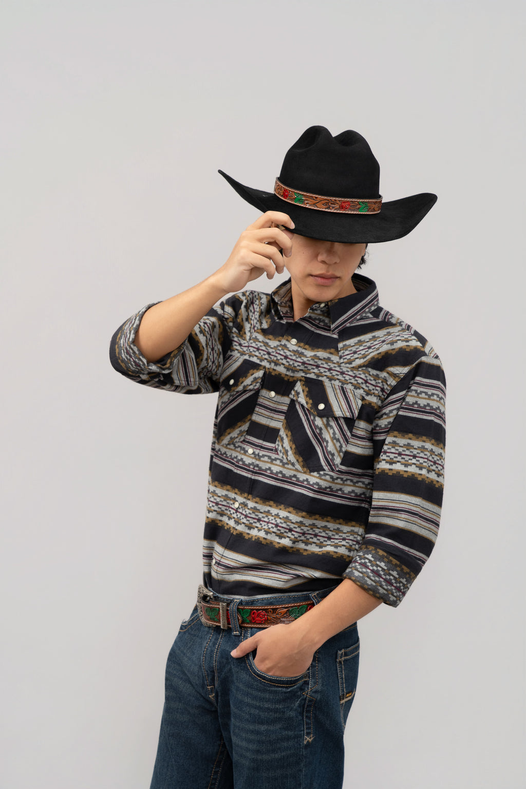 Outback King | Men's Frontier Shirt | Inca Black/Gold