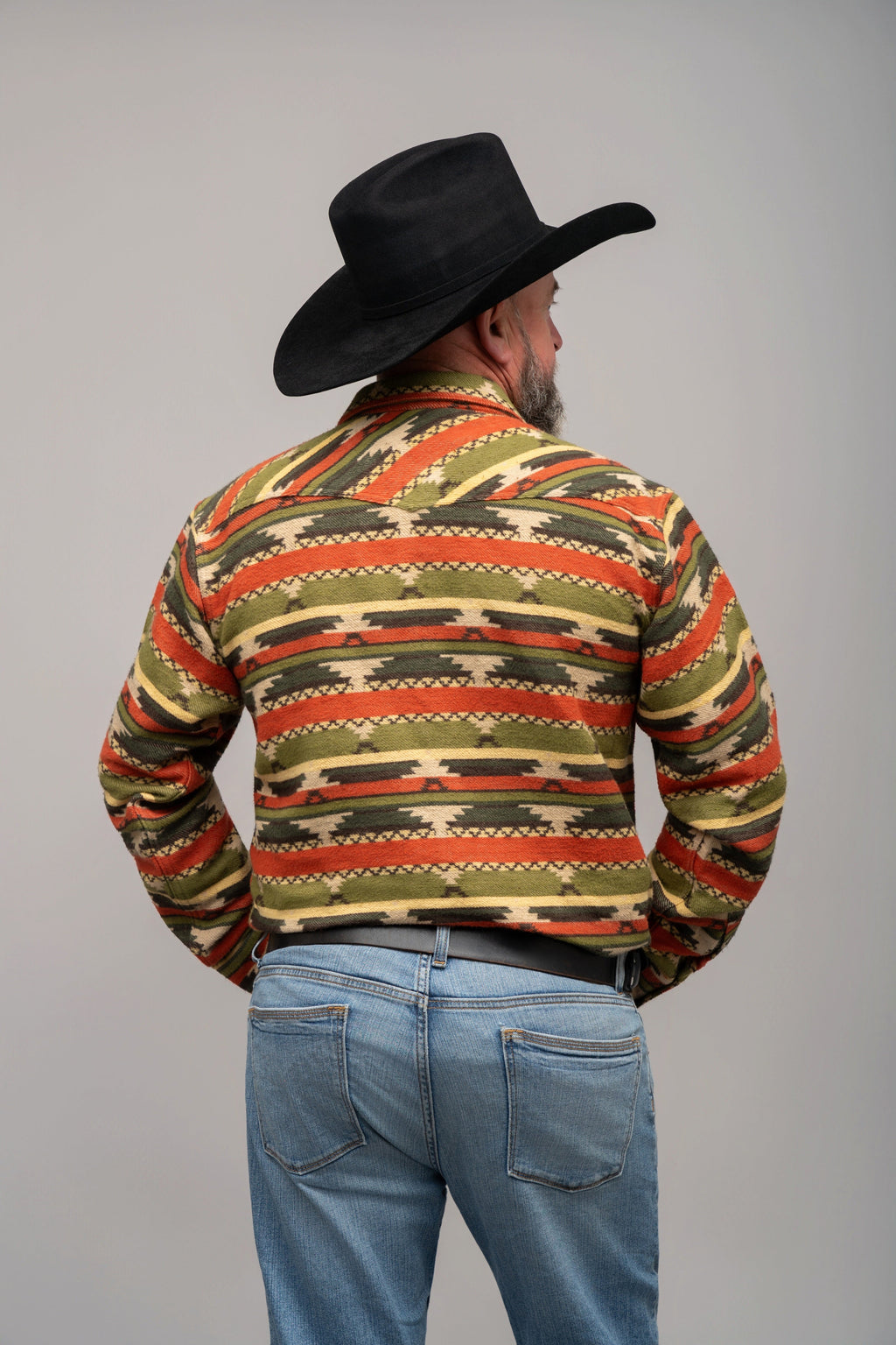 Outback King | Men's Frontier Shirt | Navaho Green/Red Flannel
