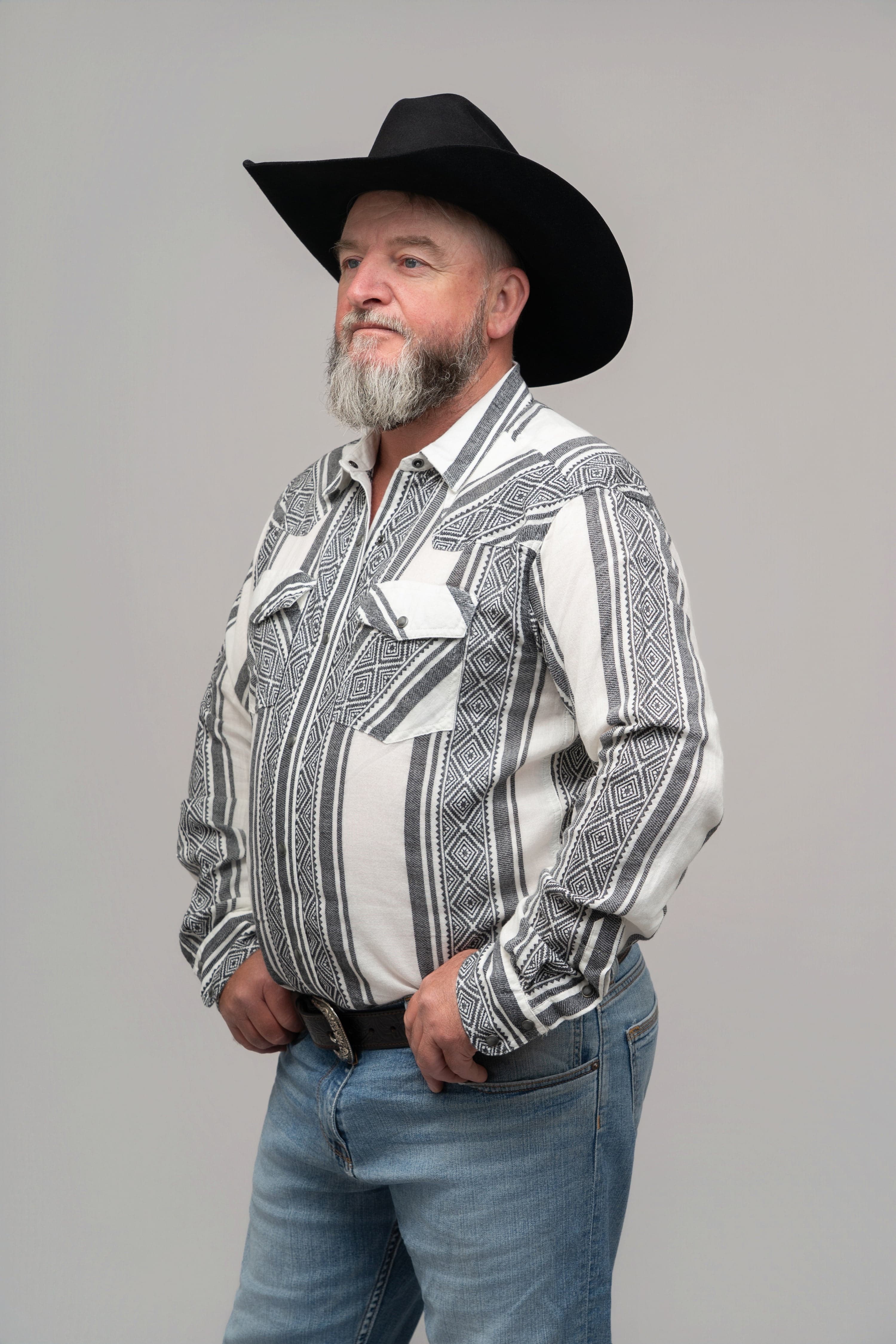 Outback King | Men's Frontier Shirt | Grey Diamond