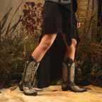 Corral | Black Cross & Wings Studs | Dark Gray - Outback Traders Australia