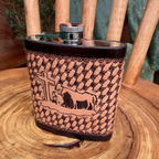 Outback King | Flask | Tooled Cross & Stallion