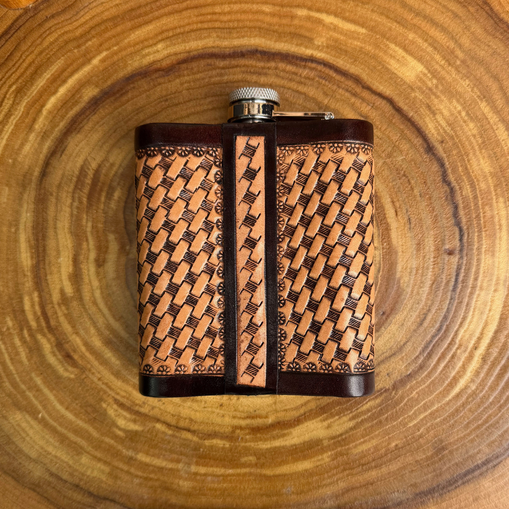 Outback King | Flask | Tooled Cross & Stallion