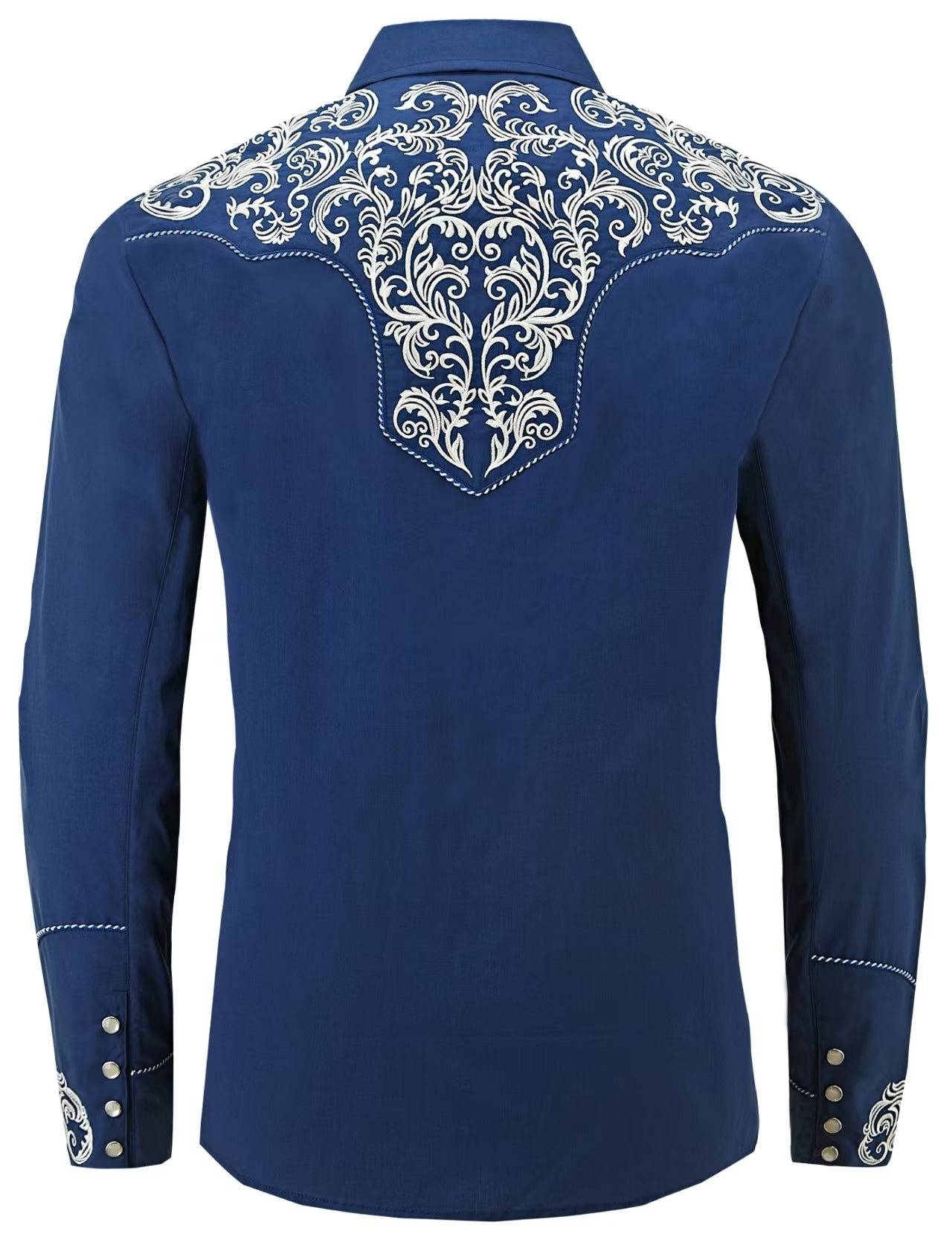 Outback King | Men's Ranger Embroidery Cowboy Shirt | Navy Blue