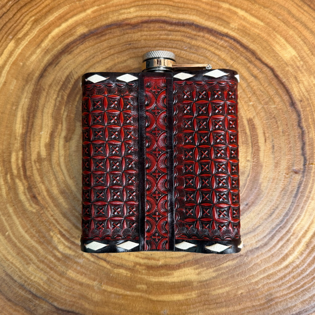Outback King | Flask | Oxblood Clover & Buckstitch