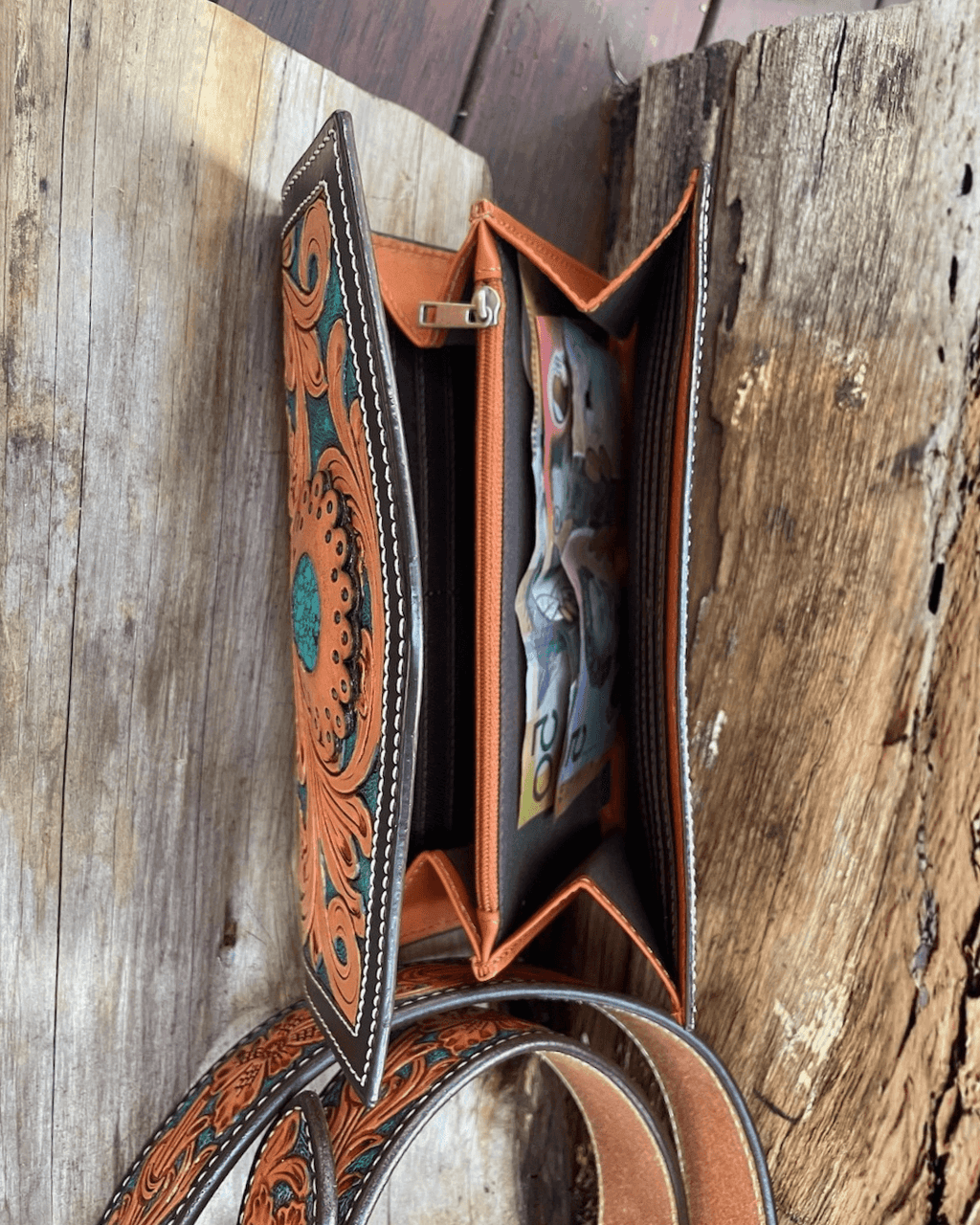 Outback King | Western Clutch Purse | Emerald Vine