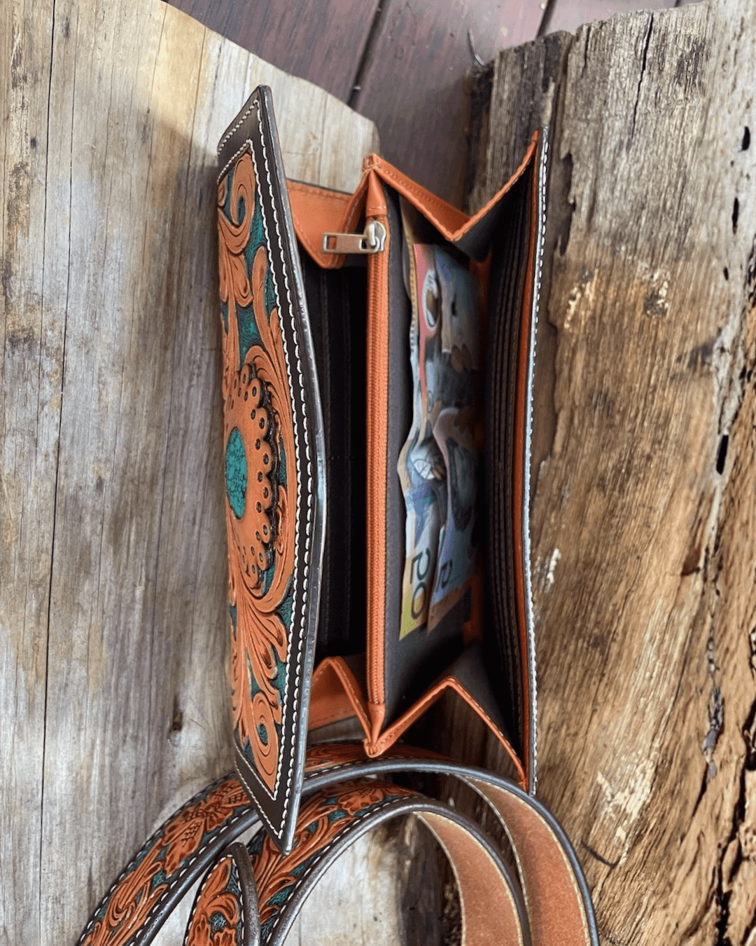 Outback King | Western Clutch Purse | Emerald Vine