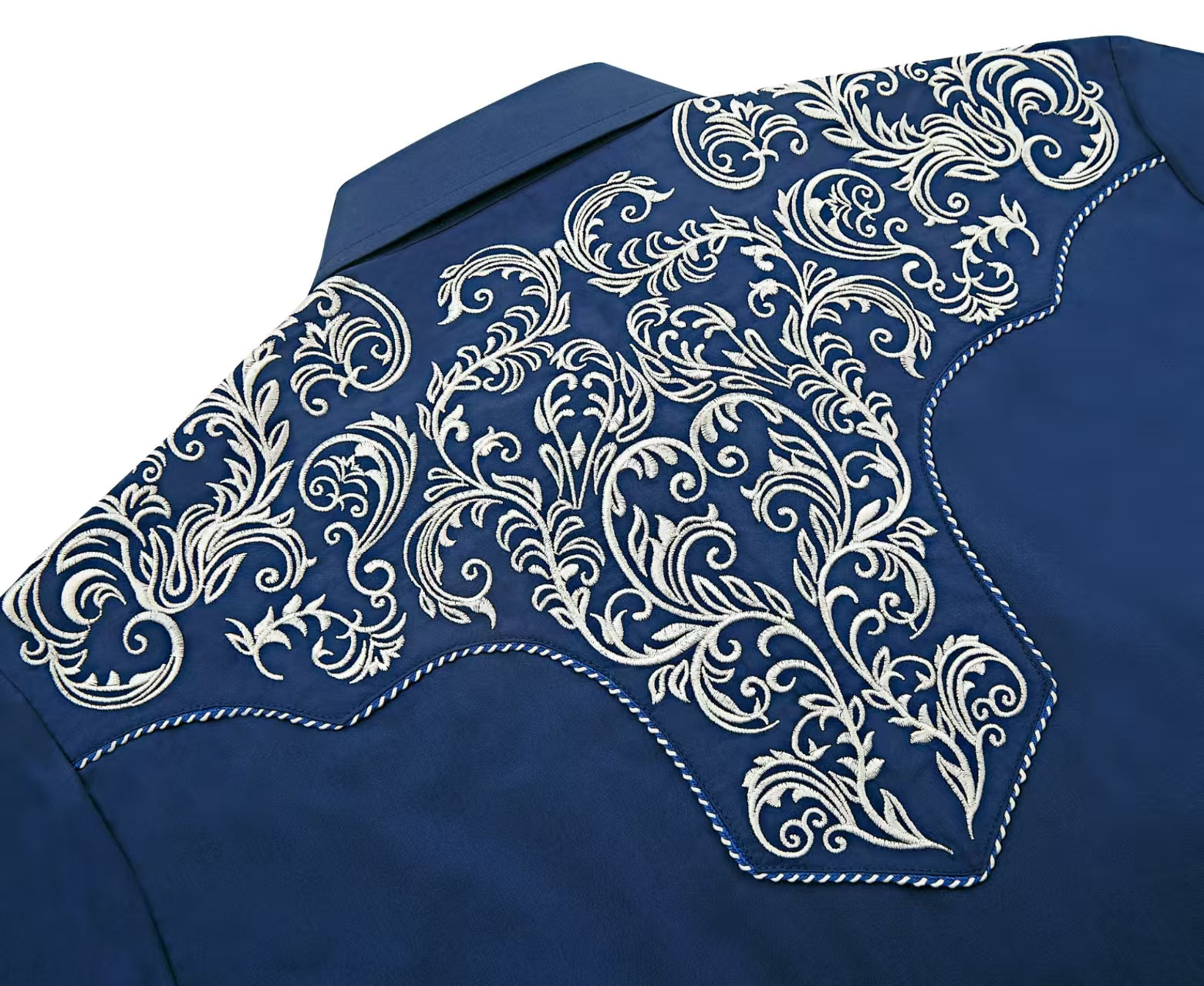 Outback King | Men's Ranger Embroidery Cowboy Shirt | Navy Blue