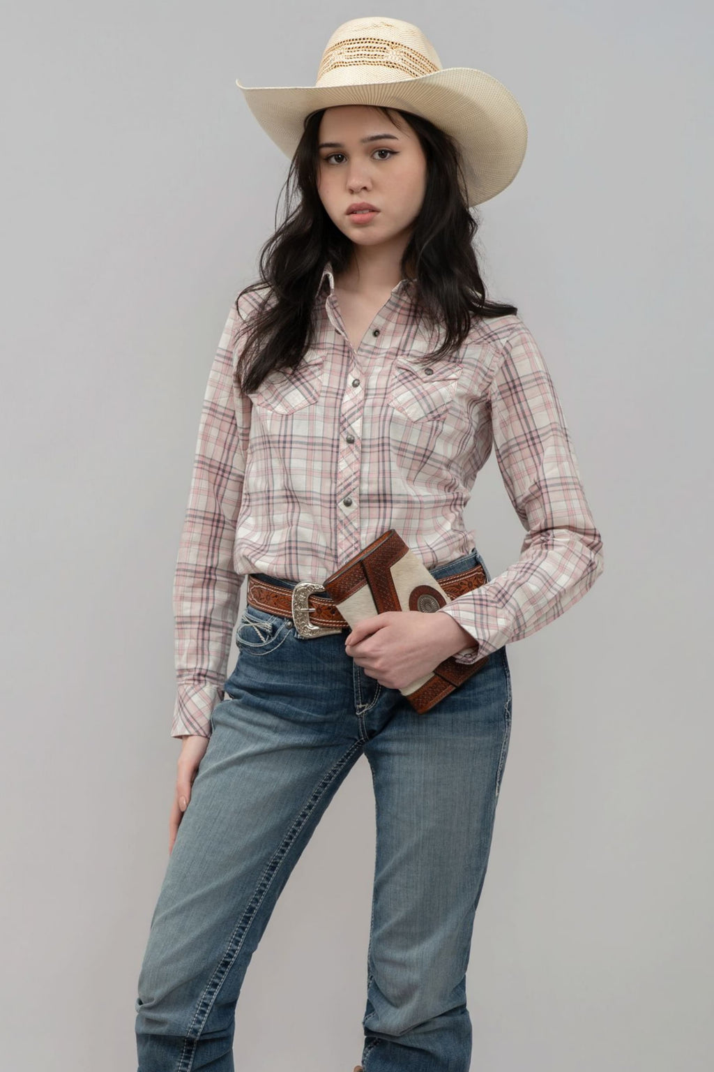 Outback King | Honey Don't Shirt | Pink/White Check