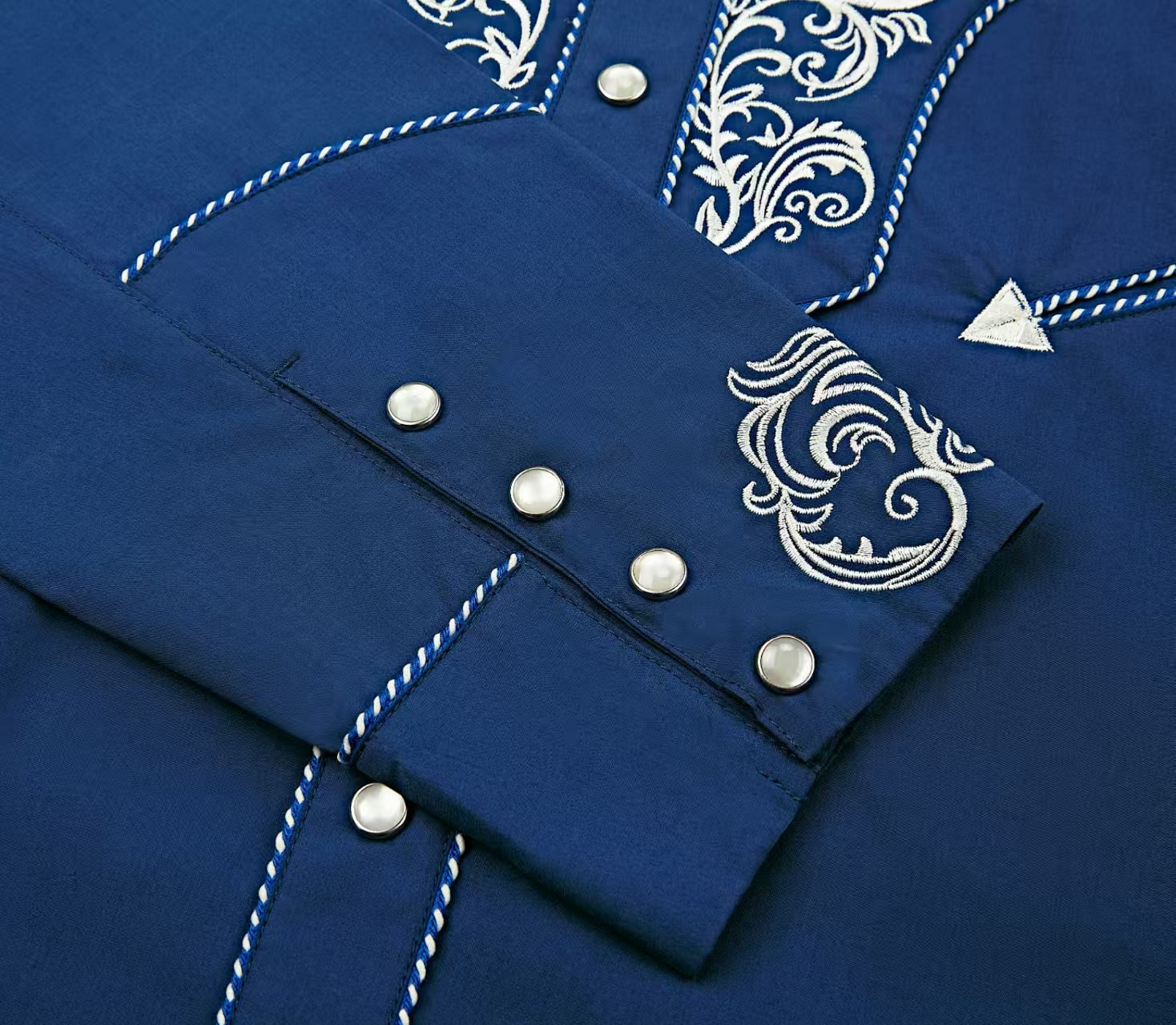 Outback King | Men's Ranger Embroidery Cowboy Shirt | Navy Blue