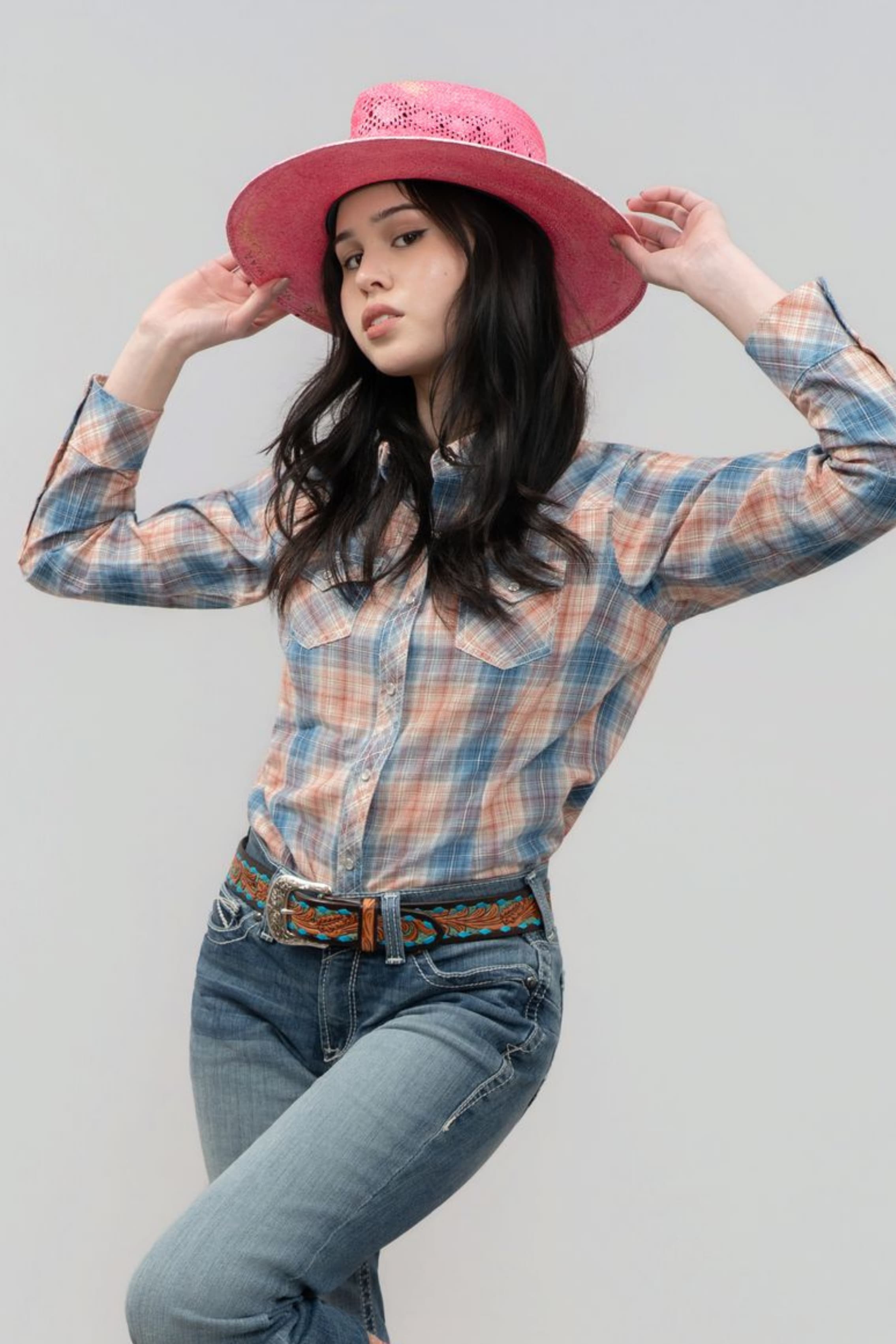 Outback King | Honey Don't Shirt | Blue/Orange Check