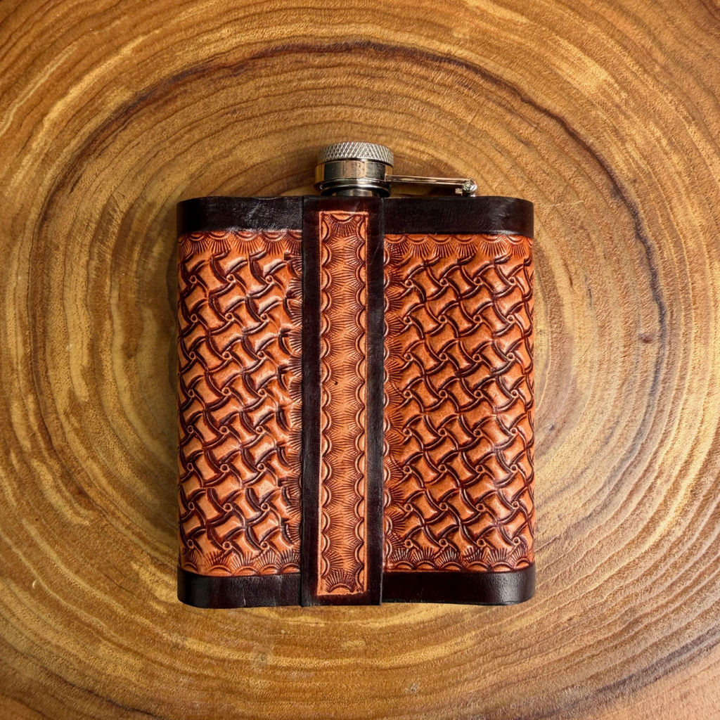 Outback King | Flask | Stamped Lattice & Bloom