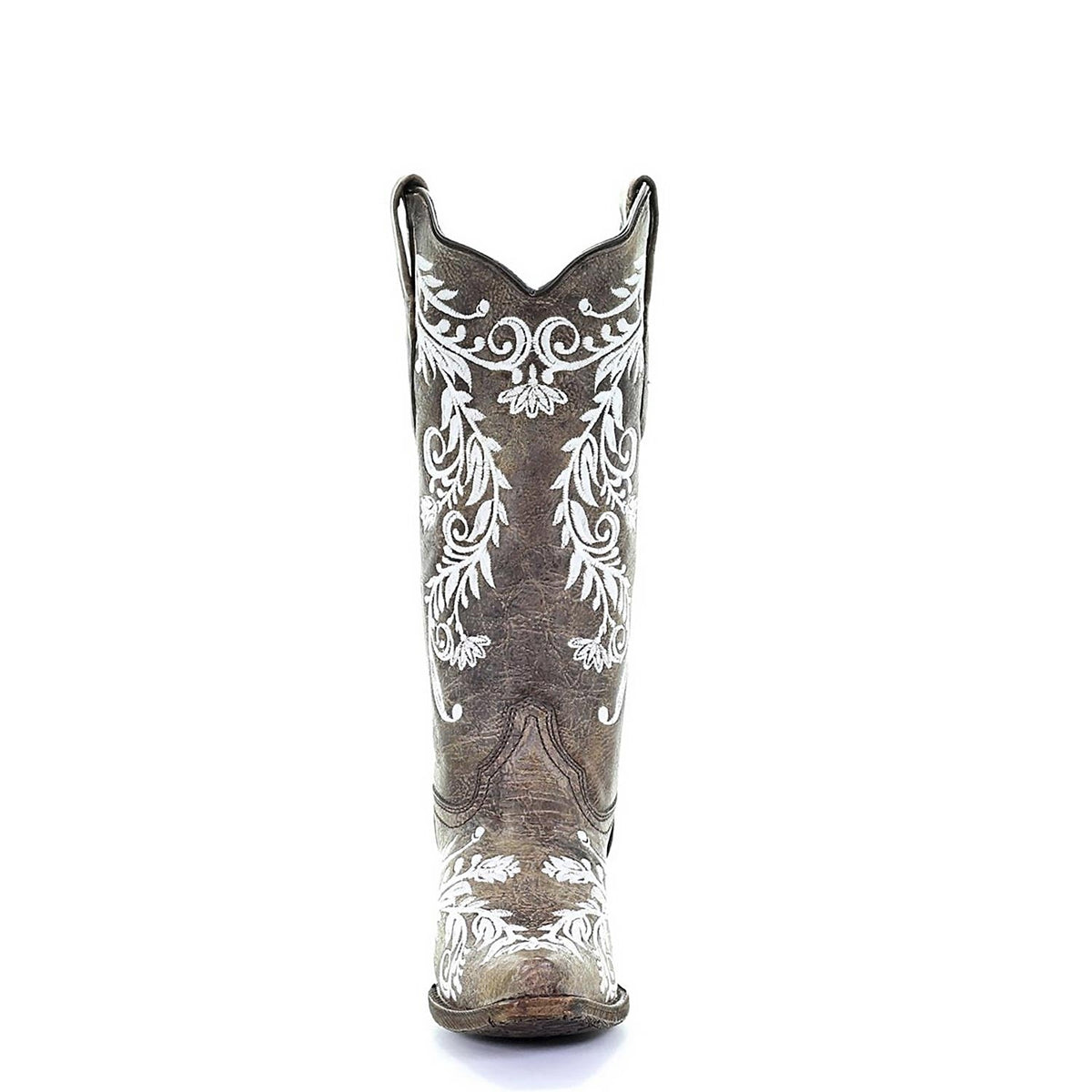 Corral | White Embroidery - Glow Collection | Brown - Outback Traders Australia