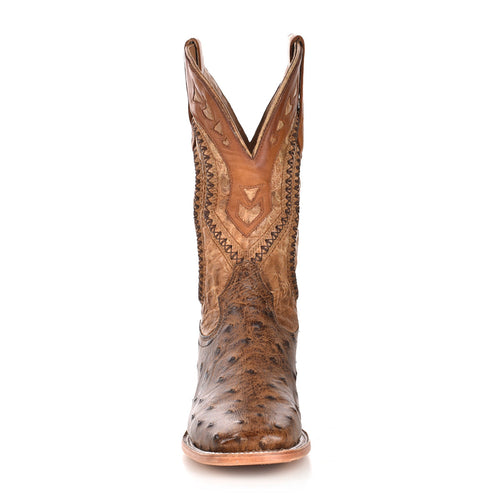 Corral Men's | Ostrich Overlay | Wide Square Toe | Orix