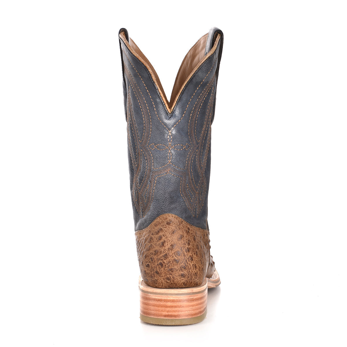 Corral Men's | Ostrich Embroidery | Sq. Toe | Orix Navy Blue