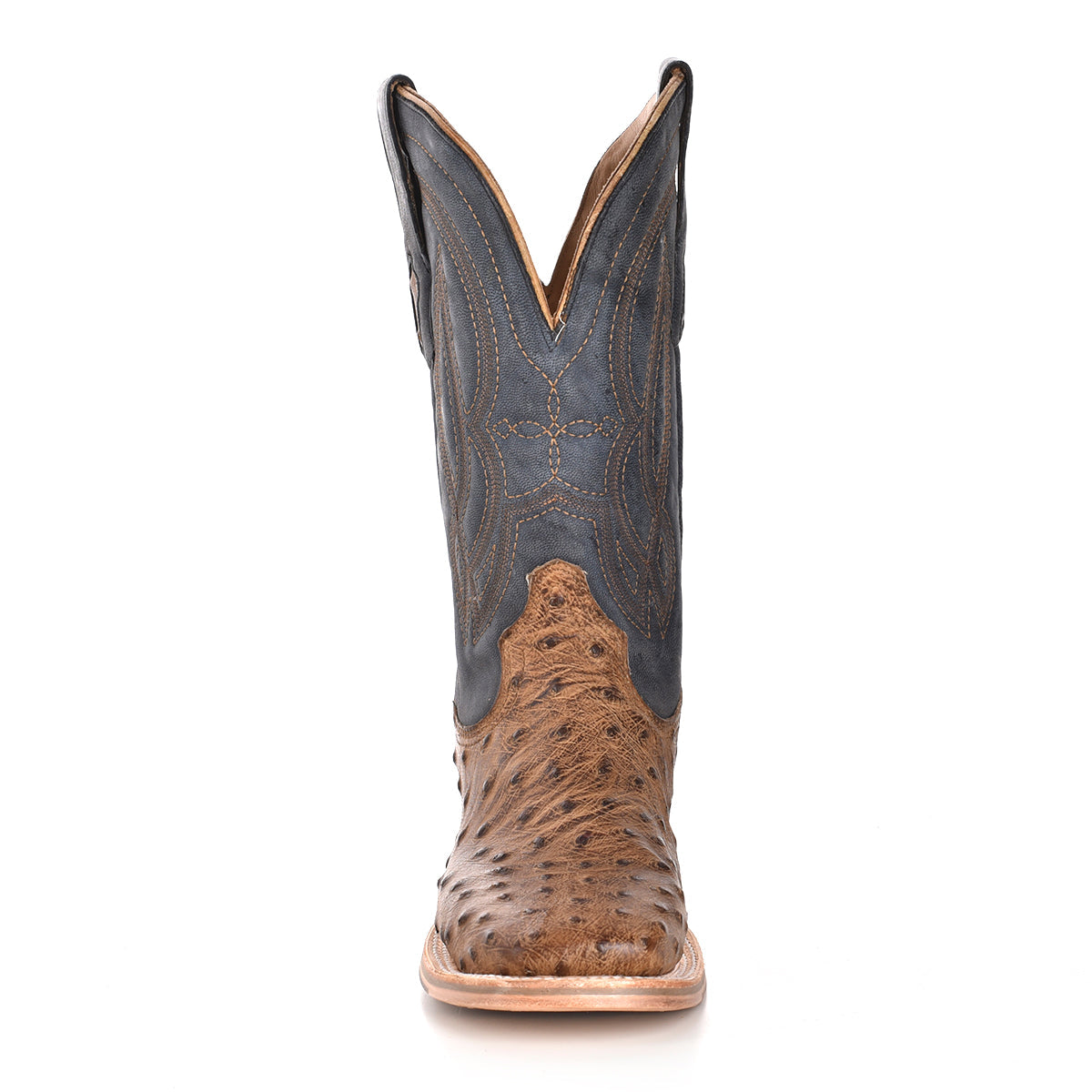 Corral Men's | Ostrich Embroidery | Sq. Toe | Orix Navy Blue