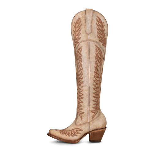 Corral | Embroidery & Tall Top | J Toe | White