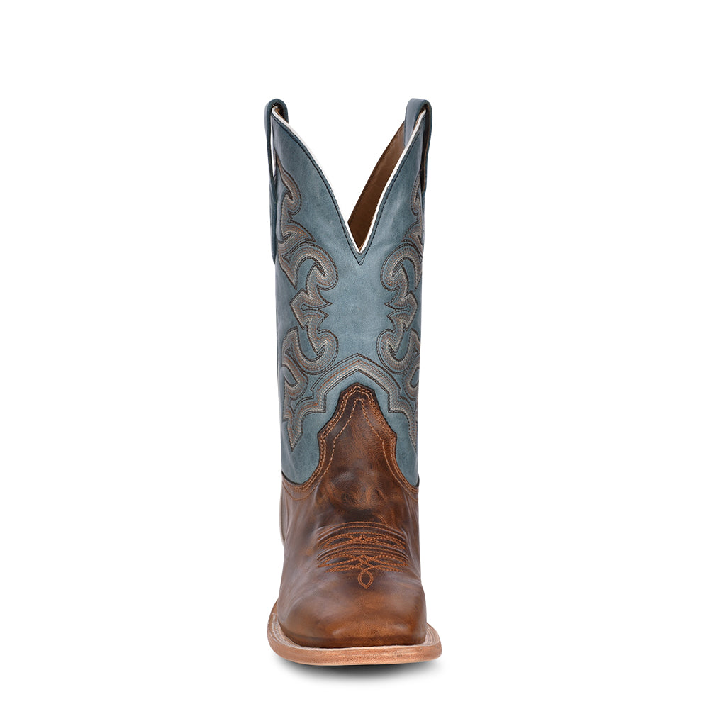 Corral Men's | Embroidery Rodeo Collection | Wide Square Toe | Honey/Blue