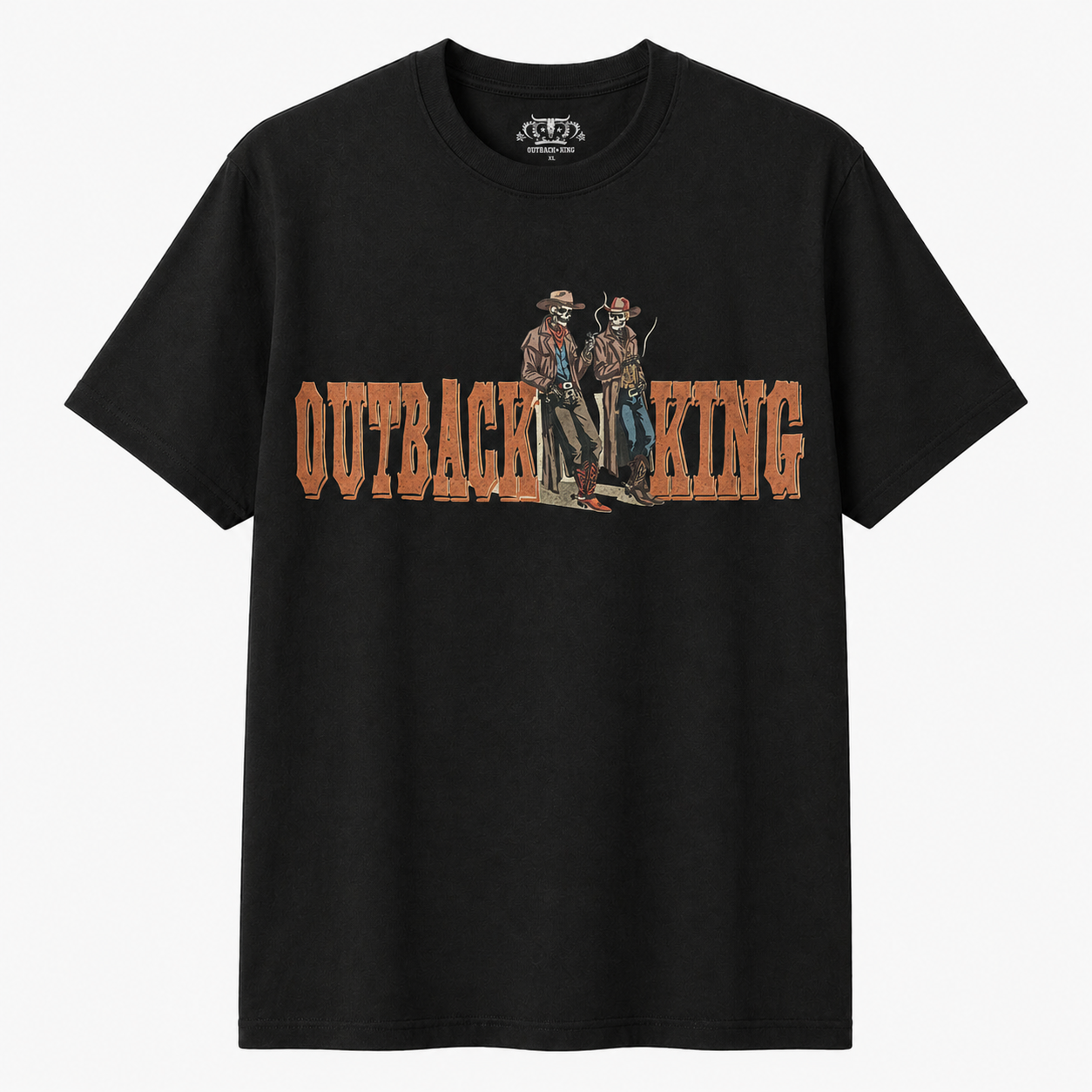 Outback King | Live Fast Die Last | Cowboy Fit T-Shirt | Pitch Black