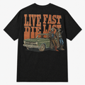 Outback King | Live Fast Die Last | Cowboy Fit T-Shirt | Pitch Black