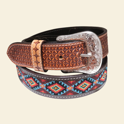Outback King | Beaded Western Belt | Navaho Diamond