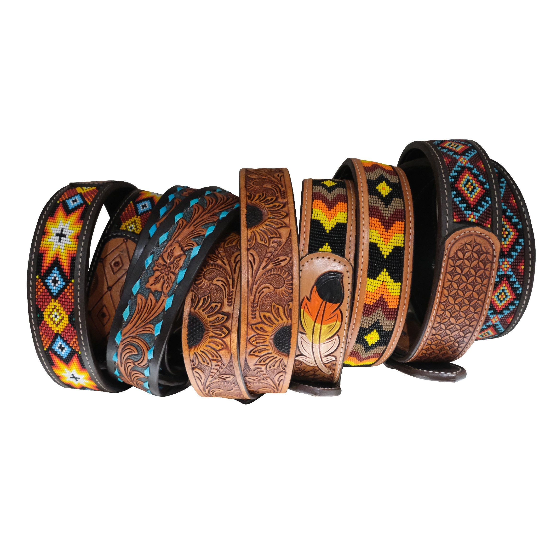 Outback King | Beaded Western Belt | Navaho Diamond