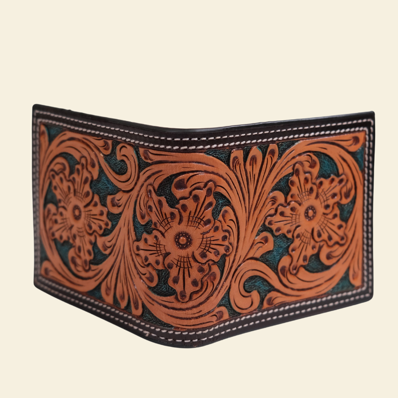 Outback King| Turquoise Vine | Western | Bi-Fold Wallet