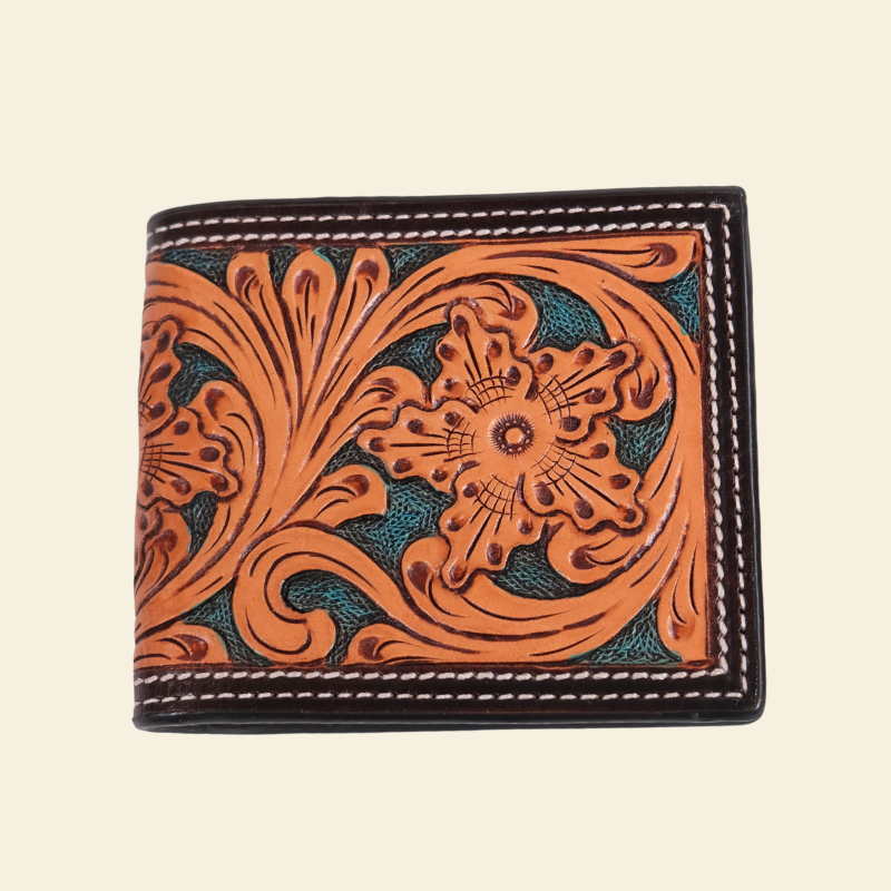 Outback King| Turquoise Vine | Western | Bi-Fold Wallet