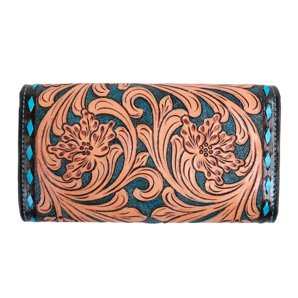 Outback King | Western Clutch Purse | Turquoise Buckstitch