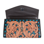 Outback King | Western Clutch Purse | Turquoise Buckstitch