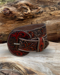Outback King | Carved Tool Western Belt | Floral Ridge