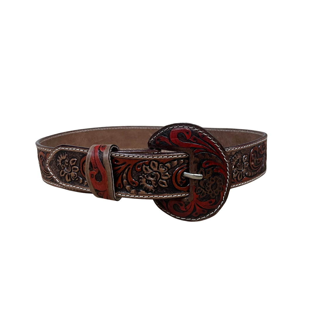 Outback King | Carved Tool Western Belt | Floral Ridge