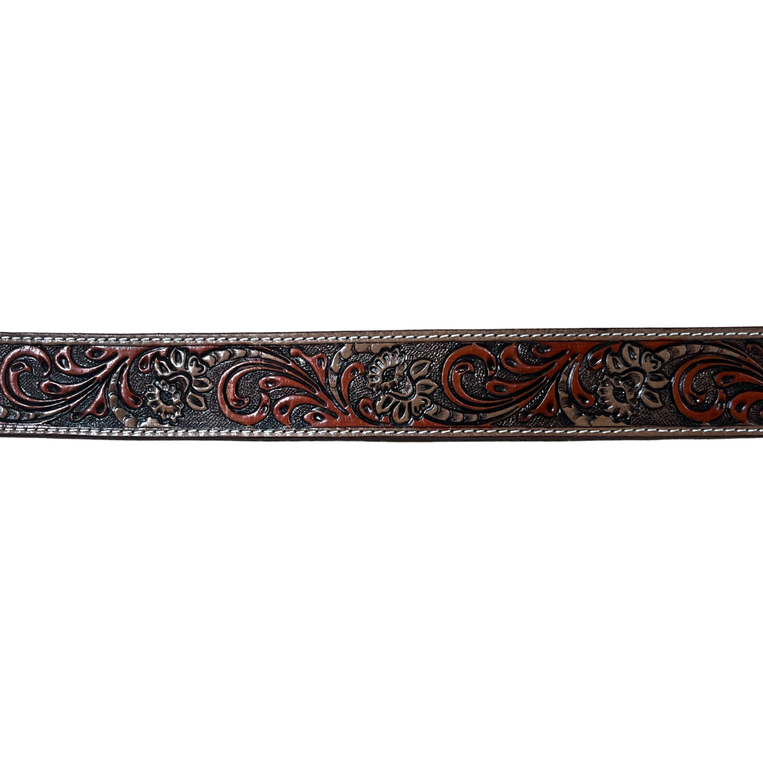 Outback King | Carved Tool Western Belt | Floral Ridge