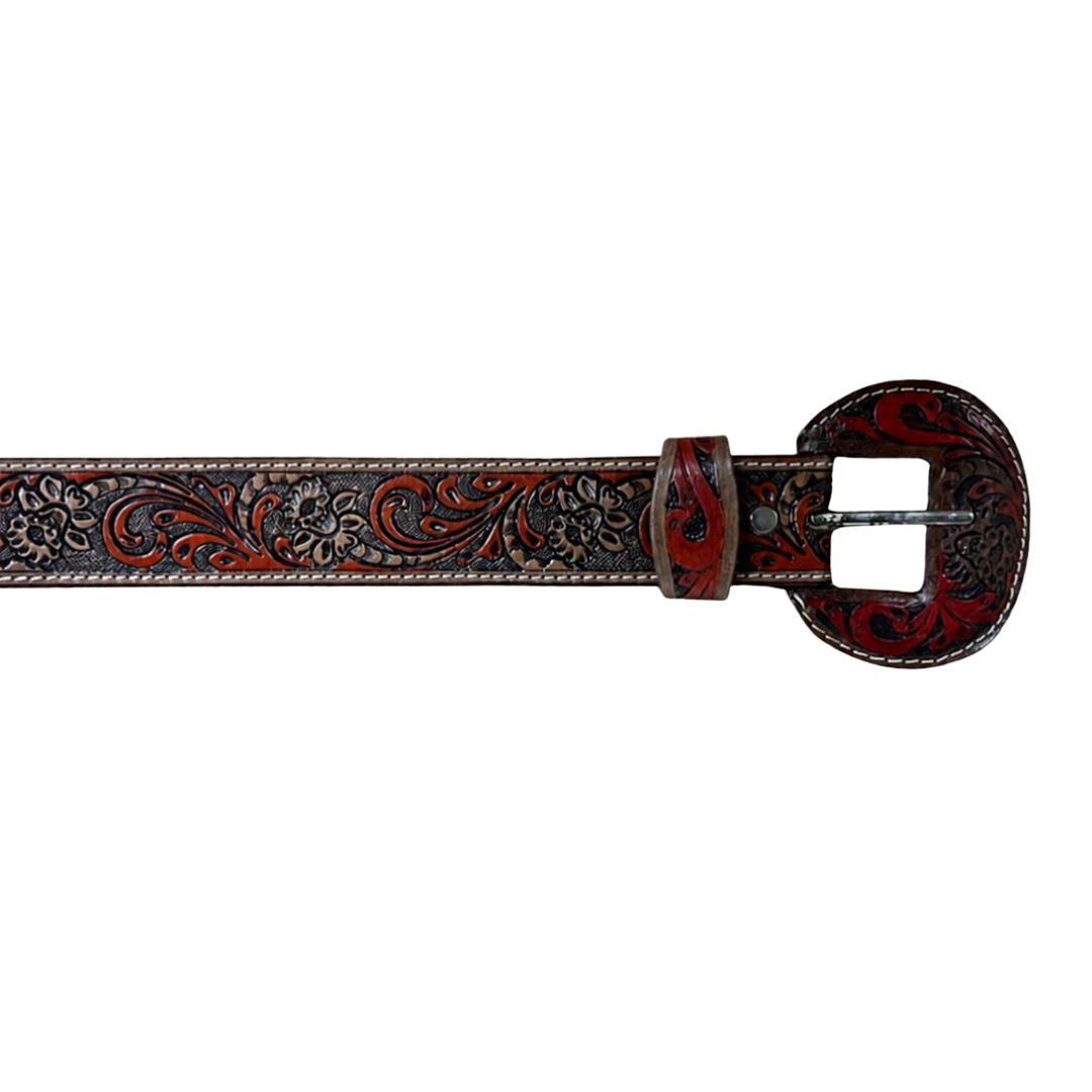 Outback King | Carved Tool Western Belt | Floral Ridge