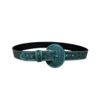 Outback King | Carved Tool Western Belt | Turquoise Trail