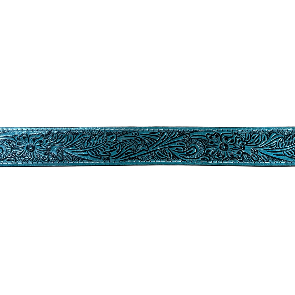 Outback King | Carved Tool Western Belt | Turquoise Trail