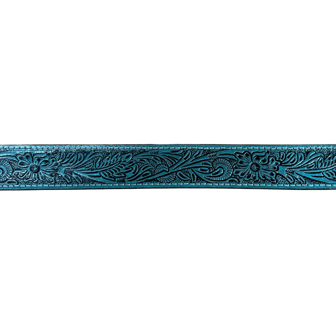 Outback King | Carved Tool Western Belt | Turquoise Trail