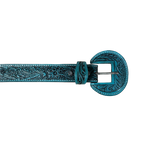 Outback King | Carved Tool Western Belt | Turquoise Trail