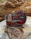 Outback King  Carved Tool Western Belt | Red Canyon