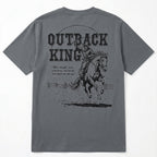 Outback King | Storm Rider | Cowboy Fit T-Shirt | Storm Grey