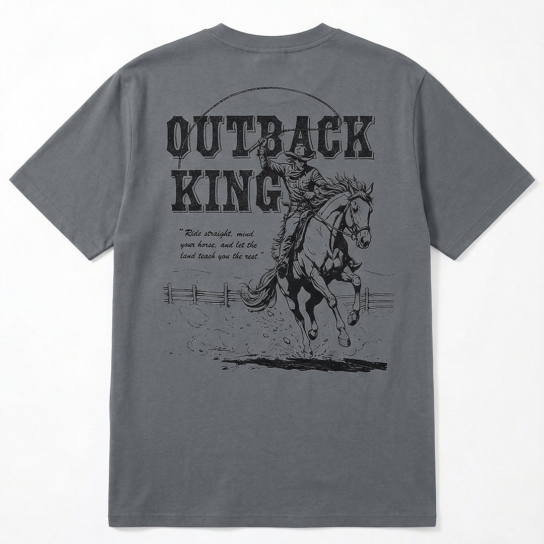 Outback King | Storm Rider | Cowboy Fit T-Shirt | Storm Grey