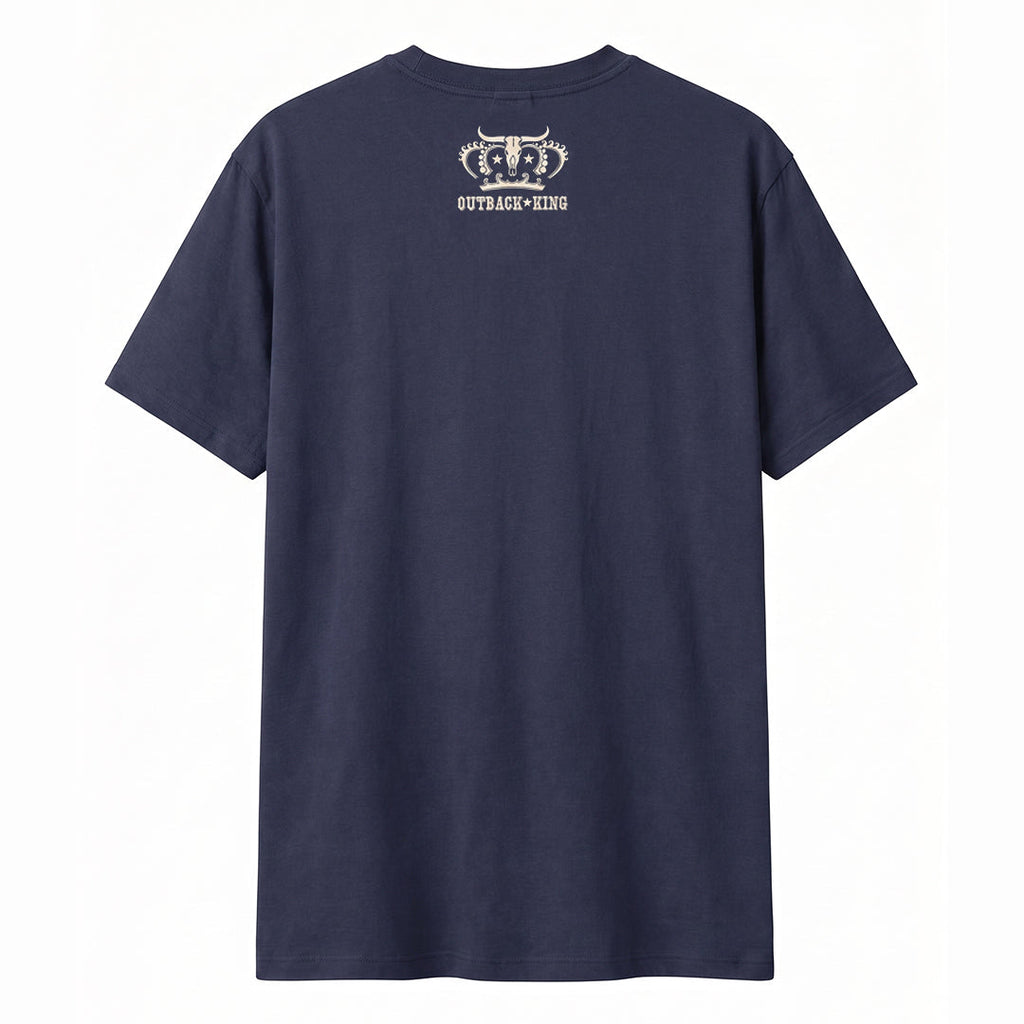 Outback King | Storm Rider | Cowboy Fit T-Shirt | Midnight Blue