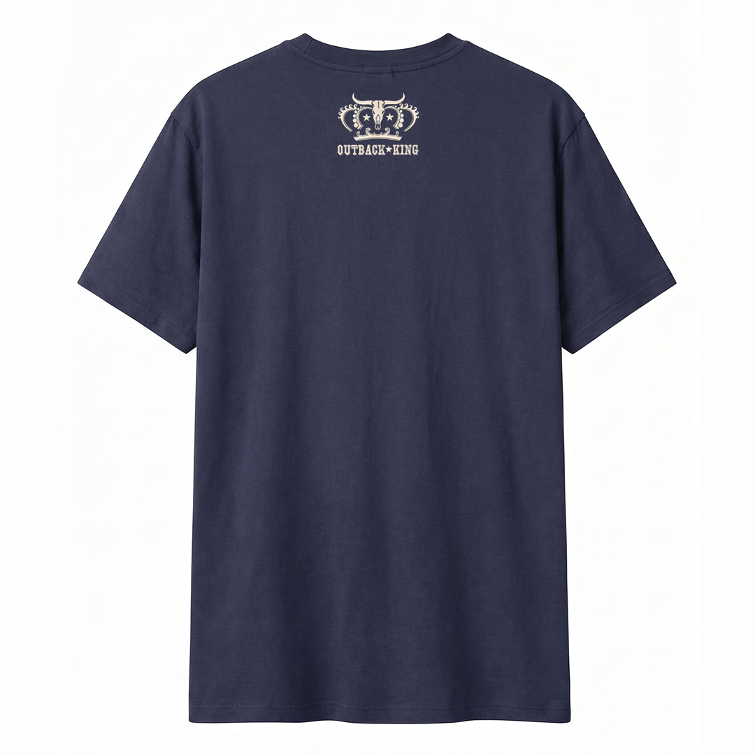 Outback King | Storm Rider | Cowboy Fit T-Shirt | Midnight Blue