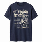Outback King | Storm Rider | Cowboy Fit T-Shirt | Midnight Blue