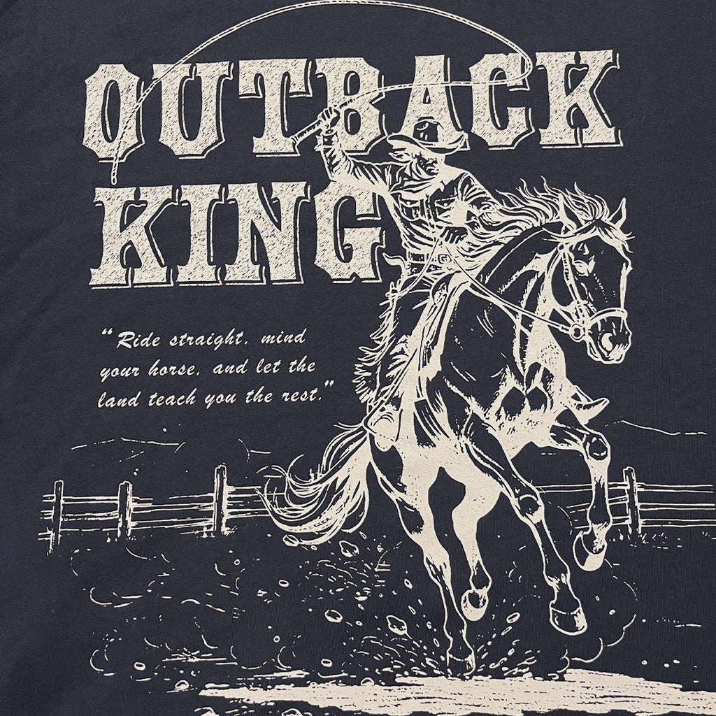 Outback King | Storm Rider | Cowboy Fit T-Shirt | Midnight Blue