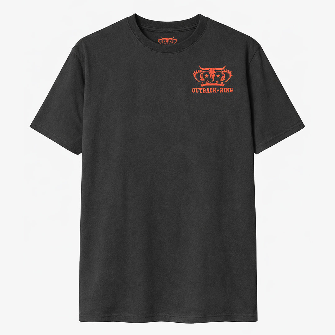 Outback King | Goat Mind | Cowboy Fit T-Shirt | Pitch Black